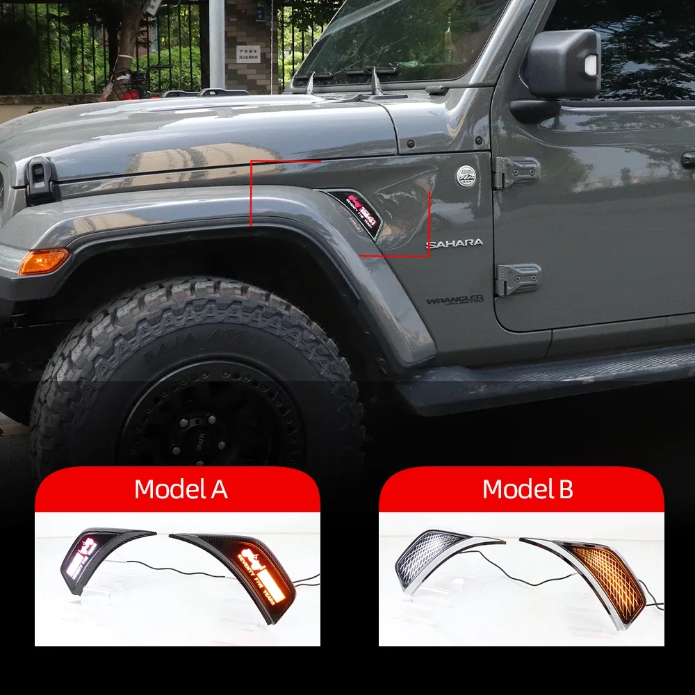 LED Front Fender Side Marker Light Turn Signal Lamp For Jeep Wrangler JL 2018 2019 2020 2021 For Gladiator JT Truck 2020 2021