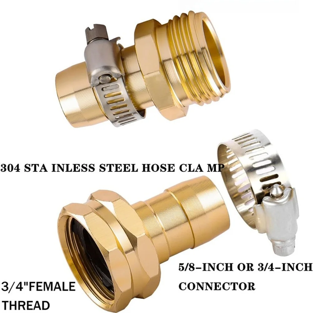 For Fixing Leaking Hoses 5 8-inch Garden Hose Repair Kit Aluminum Garden Hose Connector Stainless Steel Clamps