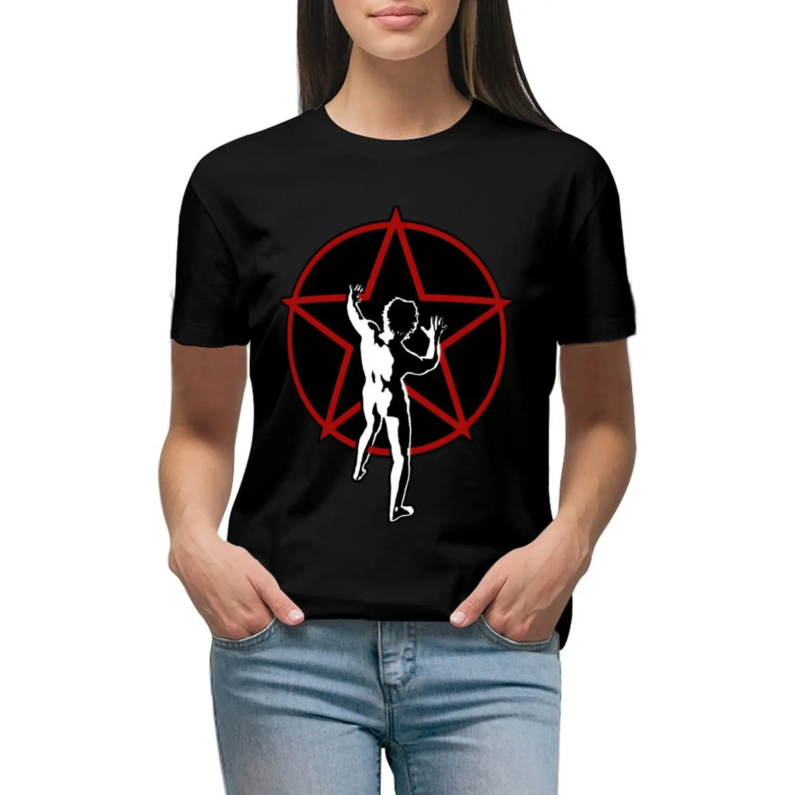 

Starmen Logo Sticker T-shirt hippie clothes summer tops t-shirt dress for Women plus size sexy