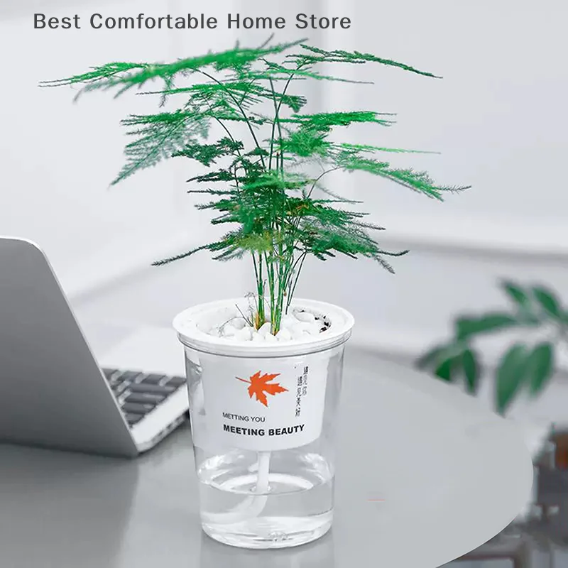 

4.33/4.92/5.51in White Flowerpot Automatic Suction Flowerpot Family Pot Pot
