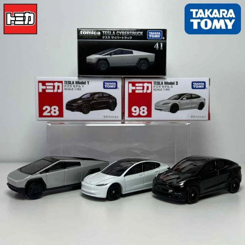 

Коллекционная модель автомобиля TAKARA TOMY Tomica Tesla Cybertruck Model Y 3 41 28 98, масштаб 1/63, реалистичная литая модель