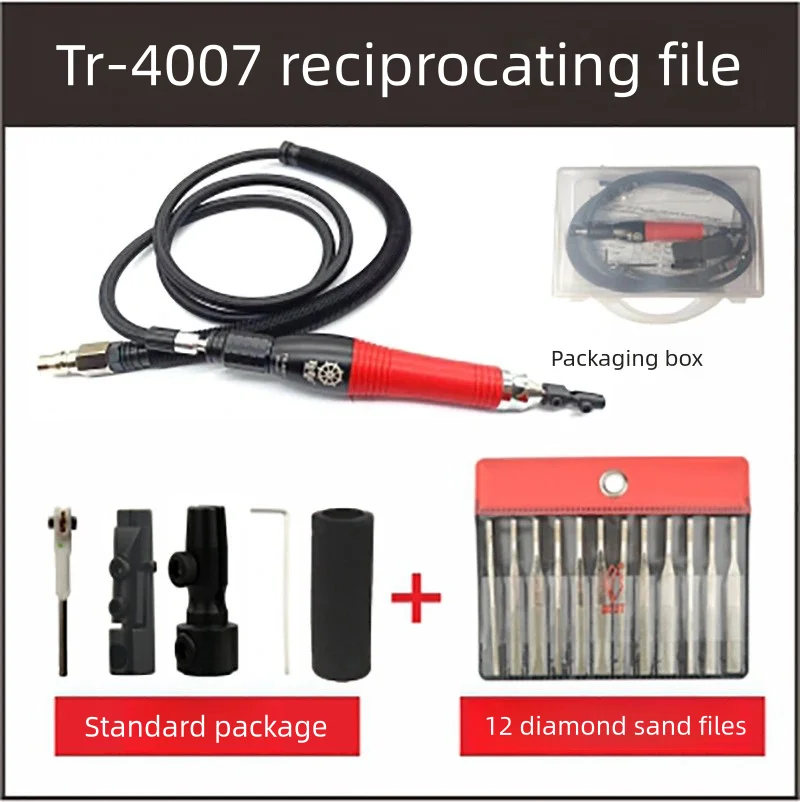 AhuHardware 1/8'' Ultrasonic Micro Pneumatic Air Pencil Die Grinder Reciprocating Grinding File for Polishing and Deburring