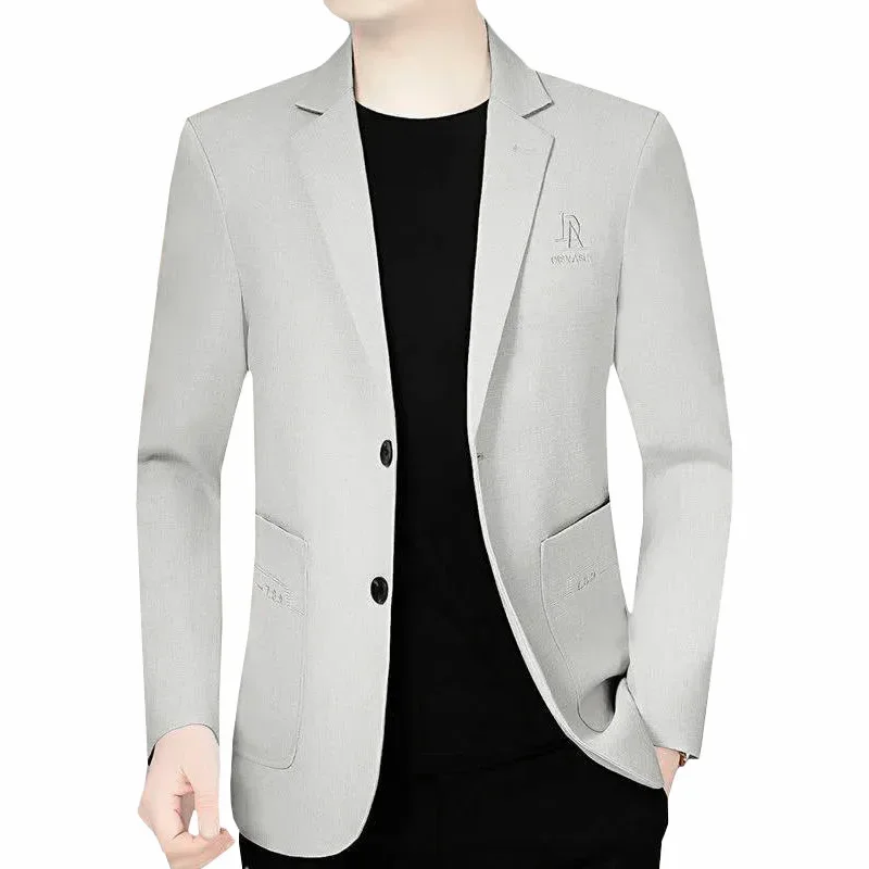 Men Spring Thin Blazers Suits Jackets Business Slim Casual Suits Coats New Fashion Male Solid Blazers Jackets Men\'s Clothing 4XL