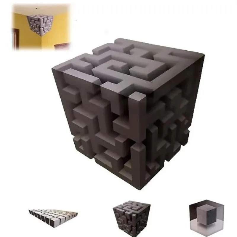 Floating Gothic Cathedral 3D Optical Illusion Wall Sticker Vintage Medieval Church Stereo Wall Decal for Living Room Bedroom Off