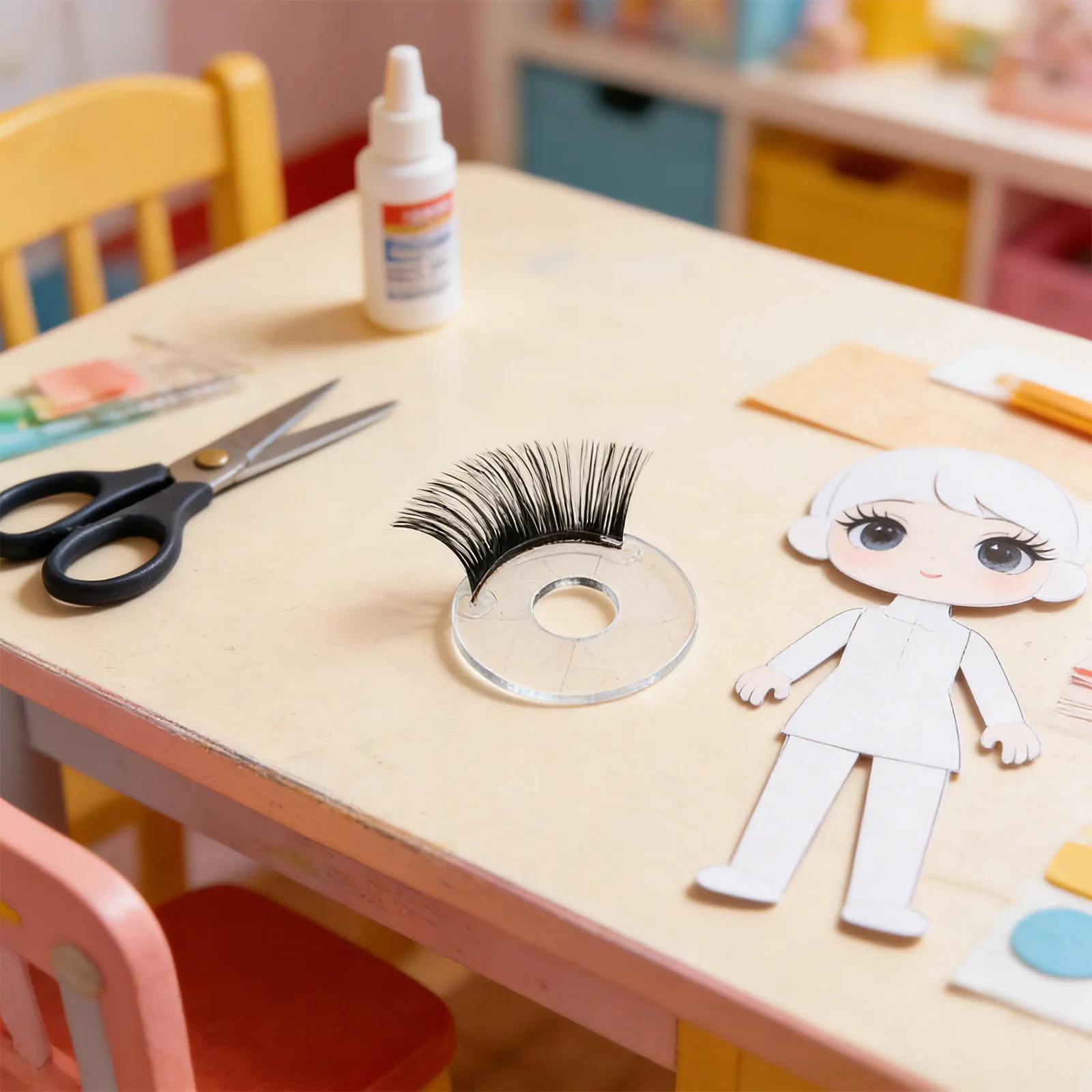 16Pcs Safety Eyes with Eyelashes 16Mm 18Mm 20Mm 25Mm Synthetic Fiber Lash Plastic Craft Eyes for Crochet Stuffed Animal DIY