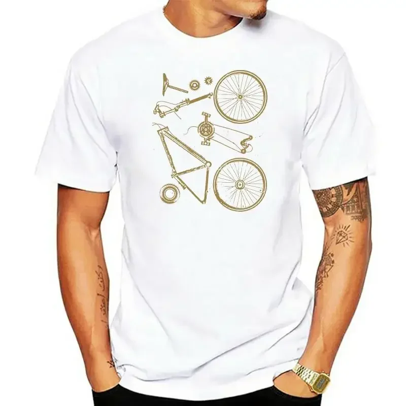 2024 funny parti della bici Divertente da uomo ciclismo t-shirt bicicletta mtb strada RACER 100% Cotton Men T Shirt Tees Custom