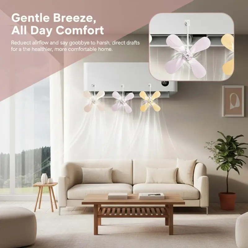 2026 NEW Air Conditioner Wind Deflector Baffle Wall Mounted Anti Direct Blow Adjustable AC Air Guide For Home Bedroom Summer Use