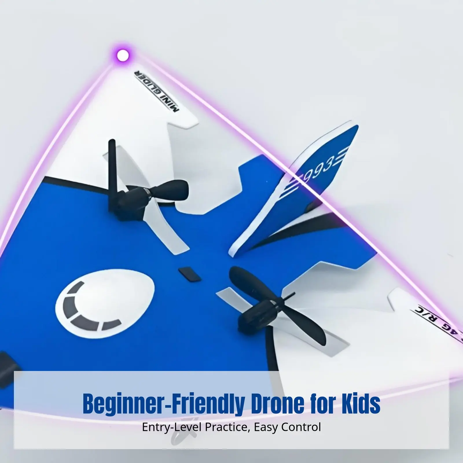 

Triangular Wing Glider for Children, Fixed Wing Remote Control Toy Plane, Sturdy, Easy to Fly, New Aviator Training