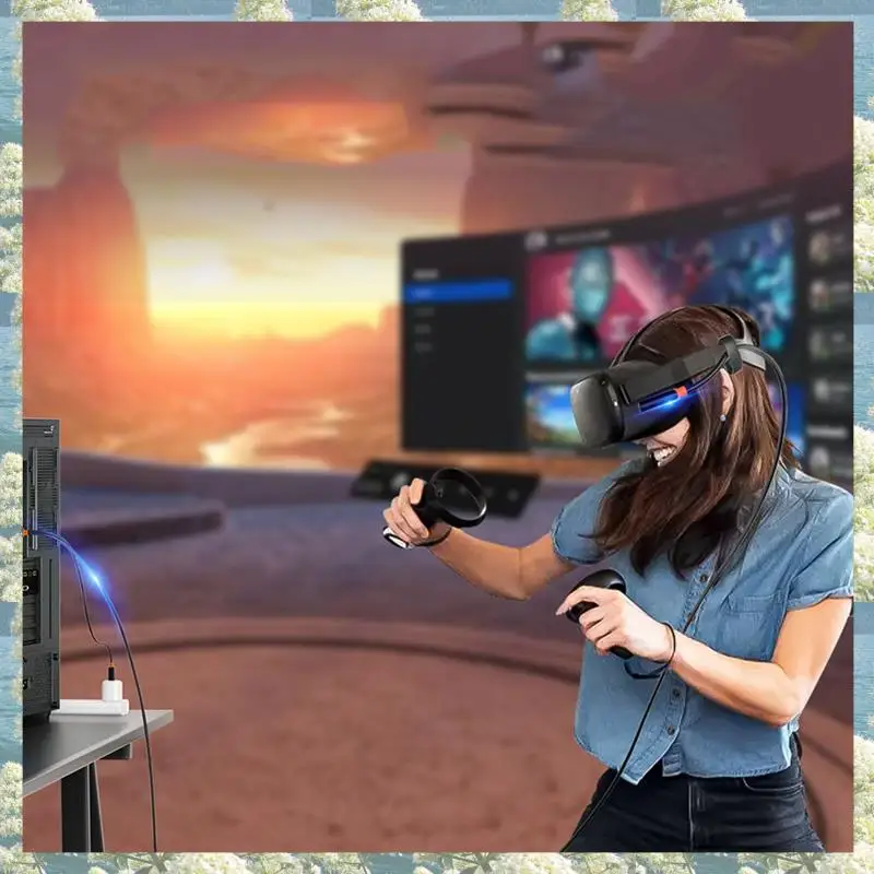 

Best Of 2025-USB3.2 Gen1 VR Link Cable для Oculus Quest 1 2 3/PICO Neo 3/PICO 4 Quick Charge 9V 2A 5 Гбит/с USB-C VR Stream Line