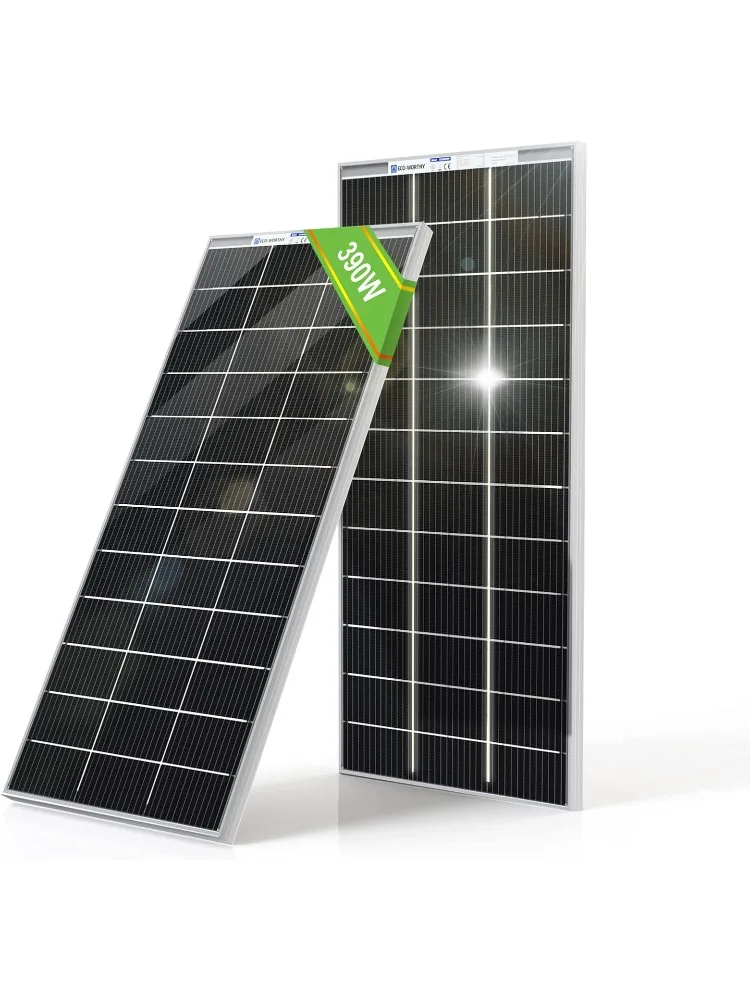 

400W Bifacial Solar Panel 2pcs 195 Watt 12 Volt Monocrystalline Solar Panel Module Off Grid PV Power for Home, Campin
