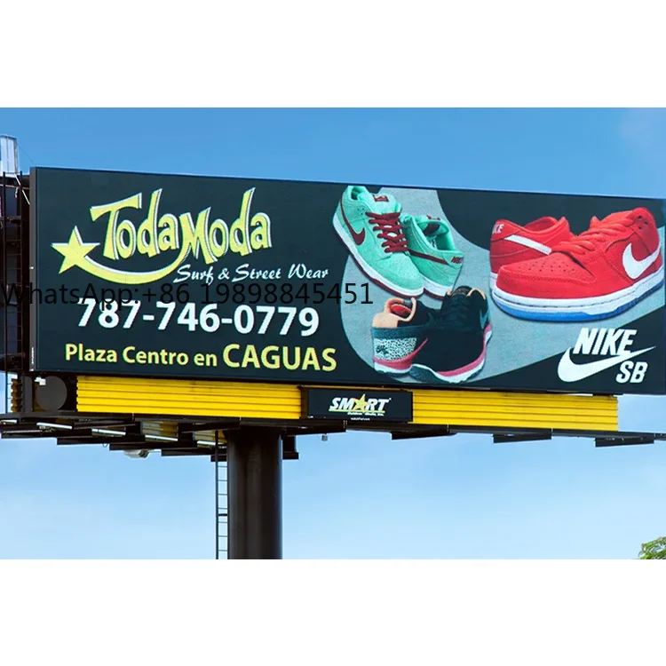 رائجة البيع P10 640*640 مللي متر يموت الصب لوحة ألومنيوم مقاوم للماء IP65 كامل اللون في الهواء الطلق LED عرض لوحة رقمية