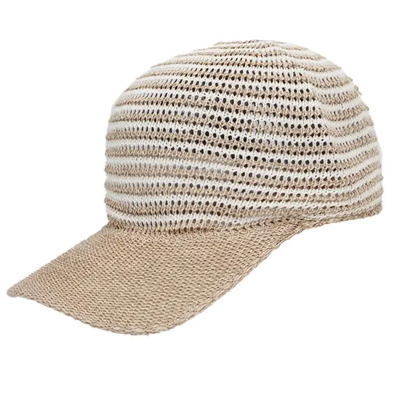 Delicate Peaked Cap for Sun Hat Baseball Cap Striped Sports Caps for Family Memb