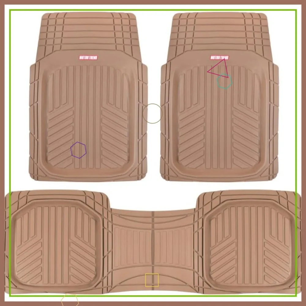 

Прочные резиновые коврики для автомобиля, внедорожника, фургона, грузовика, всепогодная защита с противоскользящими шипами, универсальный размер для большинства транспортных средств