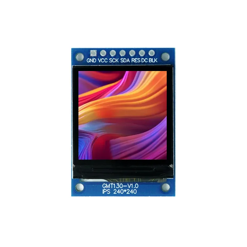 Modulo di visualizzazione schermo LCD TFT SPI quadrato da 1,33 pollici 240x240 - IC driver ST7789, 7 pin/10 pin con opzione libreria di caratteri