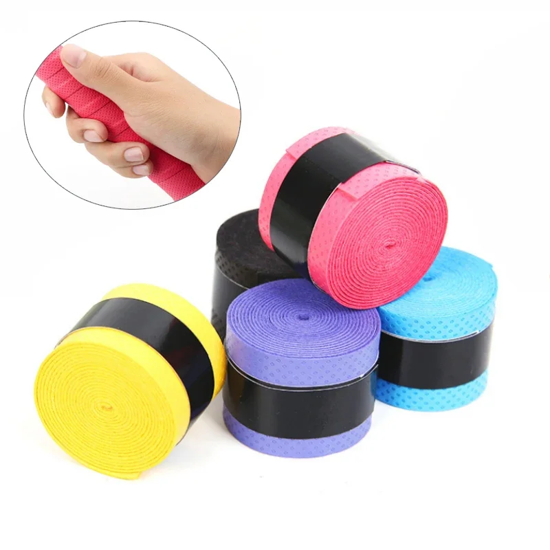 1/5/10Pcs Anti-slip Sport Fishing Rods Over Grip Sweat band Tennis Overgrips Tape Badminton Racket Grips Sweat Band