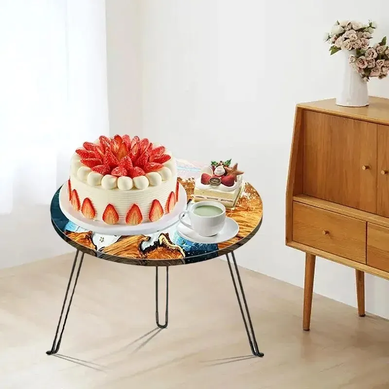 60cm Ocean Big Round Rectangle Table Resin Mold Oversize Round Table Ornaments River Table Silicone Mold Resin Casting Making