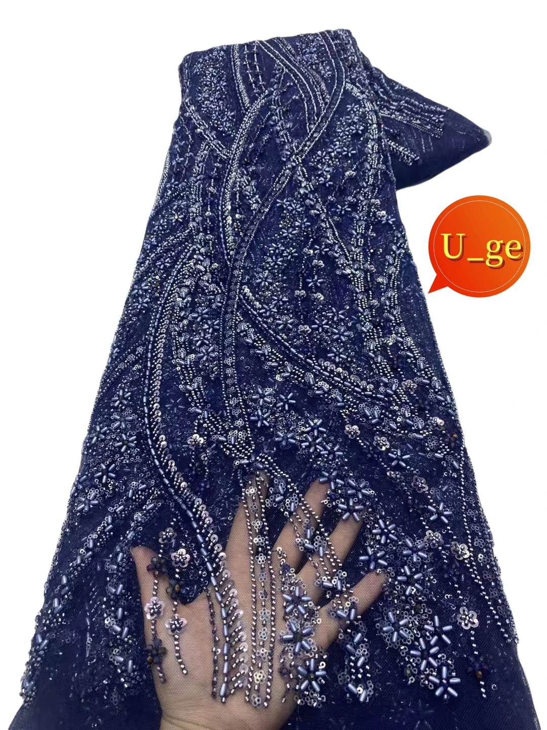 

2024 Latest Luxury Elegant Best Quality Mixed Colors Beaded Tube Lace With Lots Stones fabric For Party Evening Dress U_Ge2668