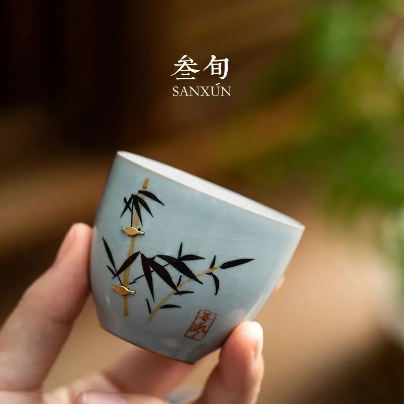 Sanxun Ru Kiln Teapot Teacup High-End Tea Set Gift Box For Teachers Fathers Elders And Friends As A Birthday Present
