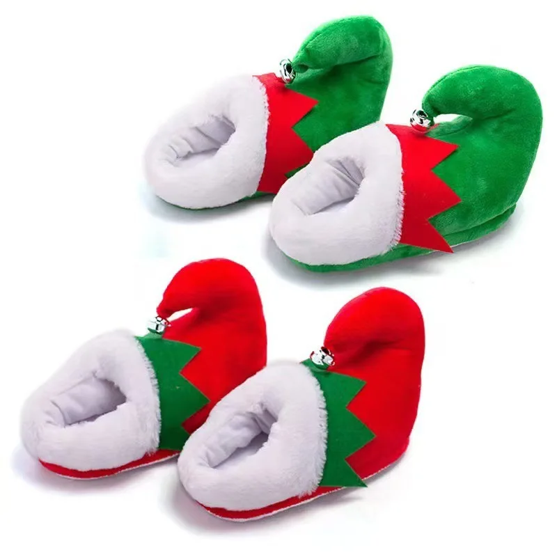 

Hot Selling 2025 Autumn and Winter Super Soft Velvet Christmas Deer Shoes, Cute and Funny Plush Cotton Slippers