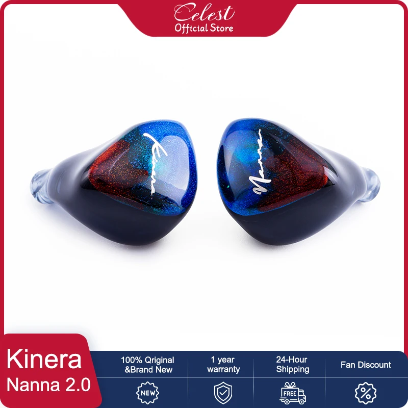 

Kinera Imperial Nanna 2.0 Pro 2EST+1DD+1BA DJ In Ear Monitor Headphone 2.5/3.5mm Adapter HiFi Earphone With 0.78 2Pin IEM Cable