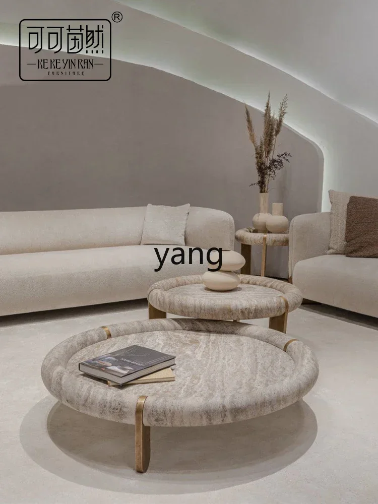 

LMM Luxury Style Light Luxury Creative round Natural Cave Stone Model Personality Set Combination