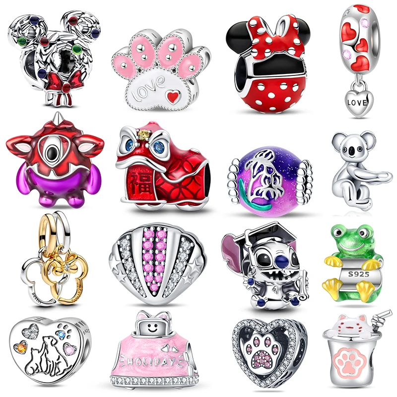 

Charm Disney Animal Beads 925 Originale Fits Bracelet Bangle Necklace For Charms Silver 925 Women Luxury DIY Jewelry Making