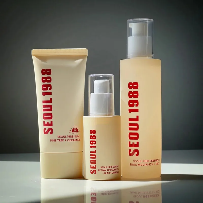 Coreano Seúl 1988, crema para ojos, mucina de Caracol, juego para el cuidado de la piel, crema de arroz fermentada para blanquear, vitamina C, Retinol, suero de Ginseng, cuidado de la piel de marca