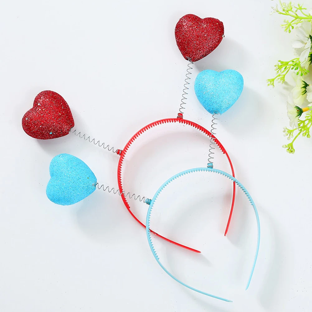 4 قطعة عيد الحب القلب الشعر الأطواق الإبداعية غطاء الرأس حفلة متعة مفاجأة هدية لأحبائك الأحمر حزب الشعر هوب