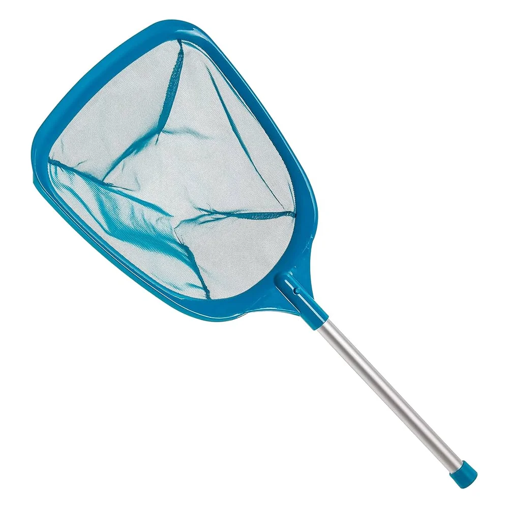 Safe For Pool Liners Pool Skimmer Blue And White Pool Skimmer Captures Small Debris Compact Hand Skimmer Easy Maneuverability