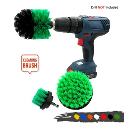 1 Set/3 PCS Electric Brush Kit Power Scrubber Pad Drill Cleaning Brush For Carpet Glass Car Tires Nylon Brushes Scrubber Drill