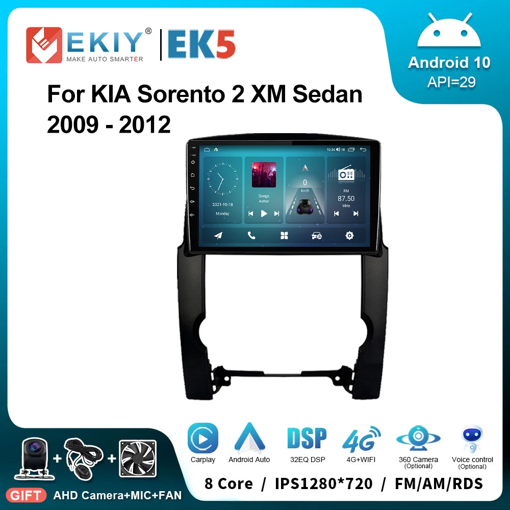 

EKIY EK5 Car Radio Android 10 For KIA Sorento 2 XM Sedan 2009 2010 2011 2012 Multimedia Player Tape Recorder GPS Carplay Stereo