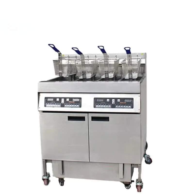 Fast Food Restaurant Kitchen Deep Fryer With Oil Filter Machine