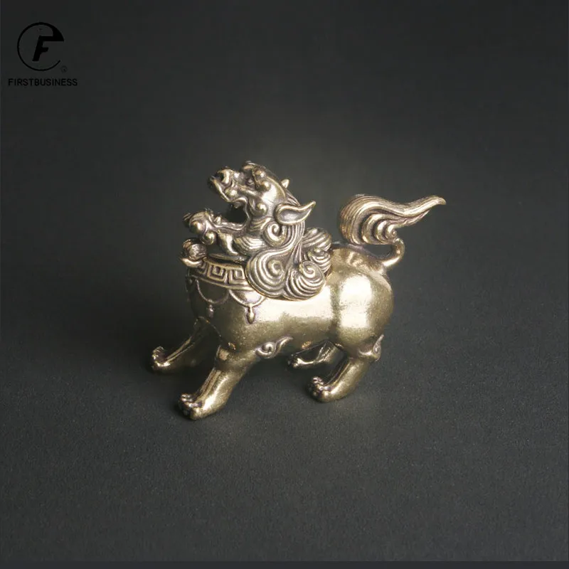 Vintage Copper Design Tibetan Style Mini Bronze Kirin Incense Burner Censer Craft Home Decors Living Yoga Kung Fu Room Ornaments