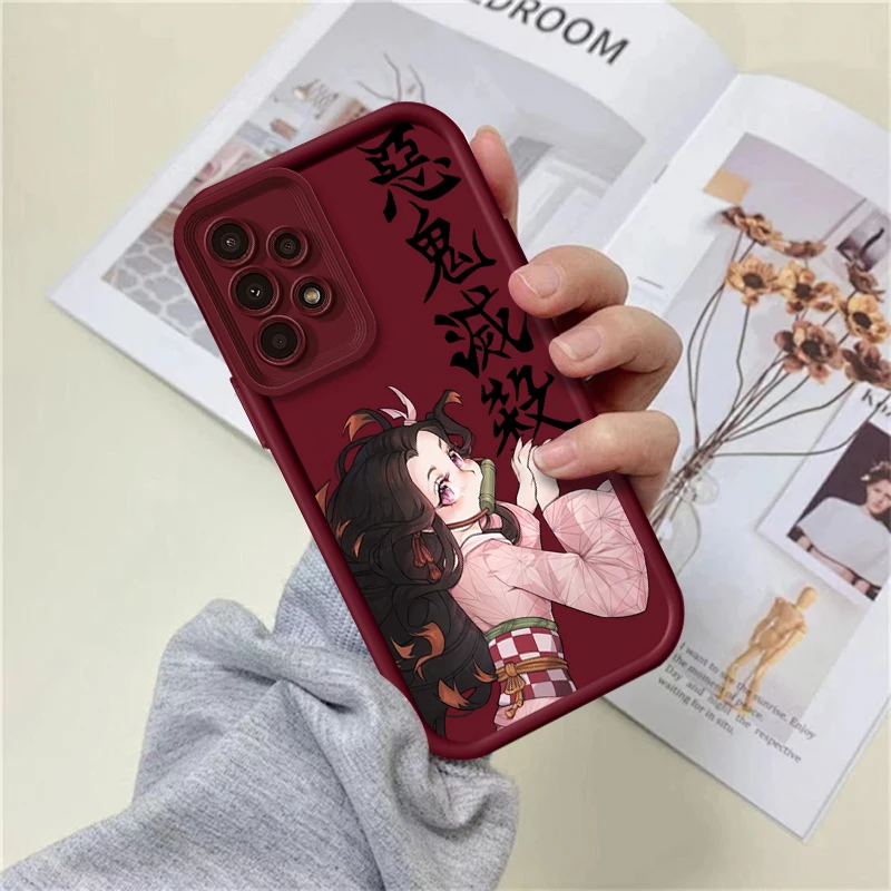 Anime Hot D-Demon S-Layer For Samsung A73 A71 A54 A53 A52 A51 A33 A32 A21S A14 A13 A12 A25 A04 A05 5G Eye Ladder Back