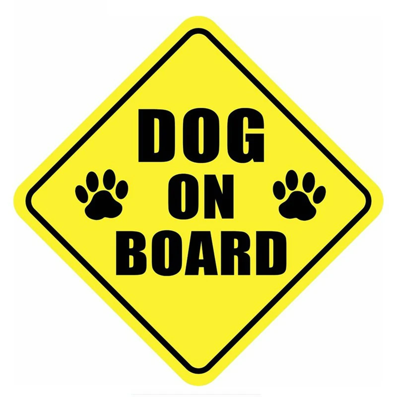 Warning 15cm*15cm  Dog on Board Funny Car Sticker Automobiles Motorcycles Exterior Accessories Reflective PVC Decals