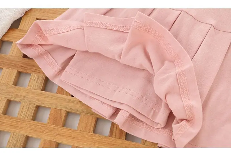 JK Rock-Shorts für Kinder, Minirock, Sommer, Mädchen, Bonbonfarben, besticktes Herz-Design, einfacher Faltenrock, Sicherheitshosen-Design – Detail 18