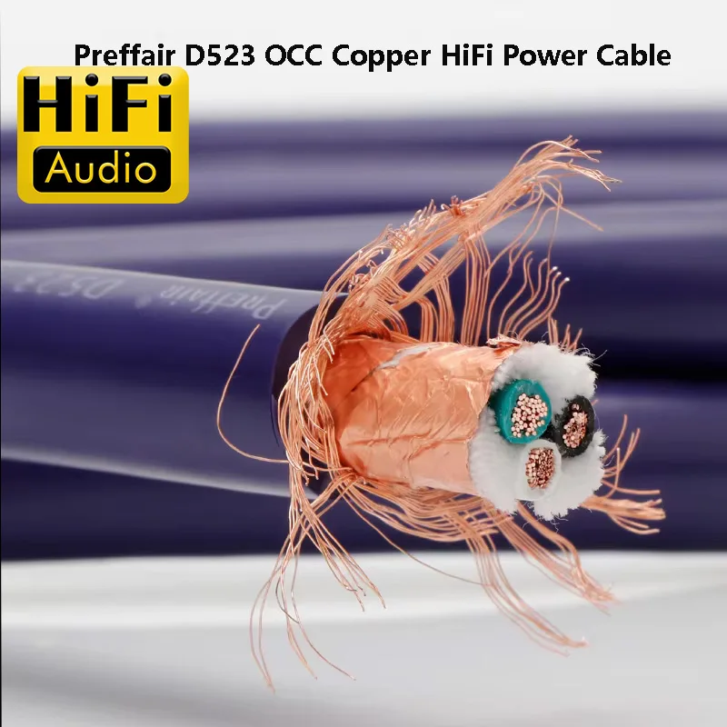 Preffair D523 OCC Copper HiFi Power Cable - Premium High-End Audio Bulk Wire for DIY Audio Power Cord Video Supply Line