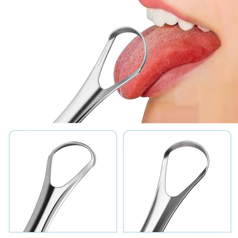 Zungenschaber aus Edelstahl, Reiniger für Reisen, praktischer Koffer, Reinigung für frischen Atem, beschichtete Mundhygiene-Schaber, Reinigungswerkzeuge – Detail 5