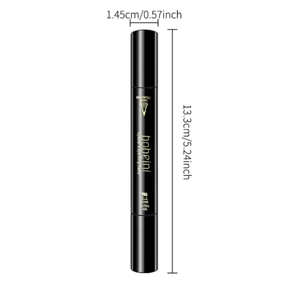 Les bonnes nouvelles paresseux! Stylo eye-liner à double tête. conception de joint et conception du corps du stylo, tirage sans effort un eye-liner parfait