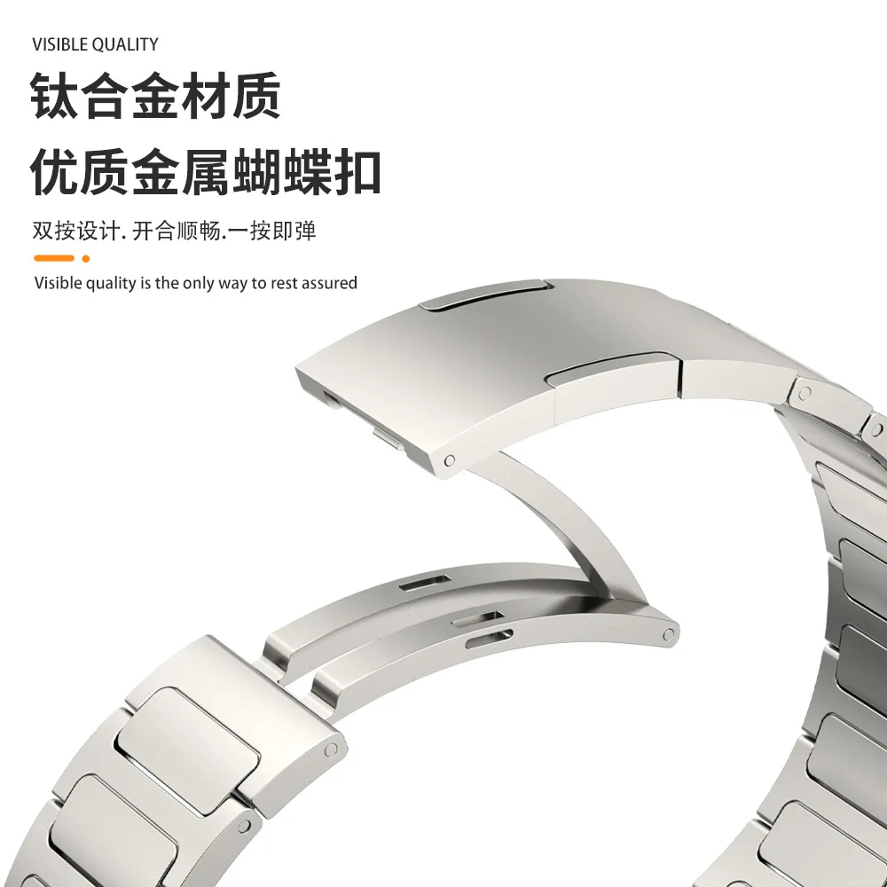 Bracelet en titane pour HUAWEI ÜCH 4/4 Pro, bracelet de montre de luxe 22mm pour Huawei UlOscar Smartwatch, bracelet d'affaires noir ou argent