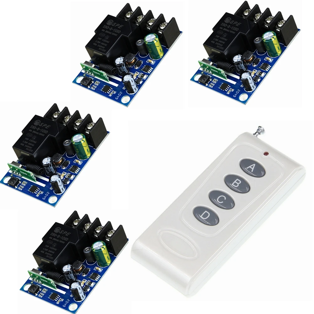 

Многогрупповой радиочастотный переключатель дистанционного управления DC12V, беспроводное управление широким напряжением 36 В, 48 В, электромагнитный клапан вентилятора, механическая сигнальная лампа