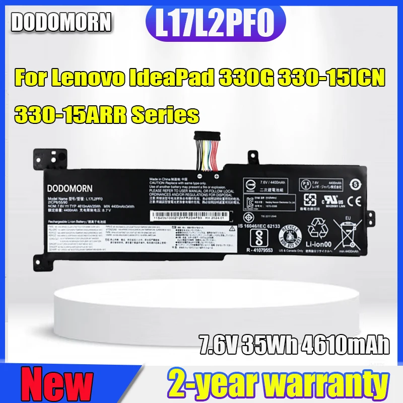 Batería L17L2PF0 de alta calidad para portátil Lenovo IdeaPad 330-15ARR 330 Touch-15ARR 330-15ICN