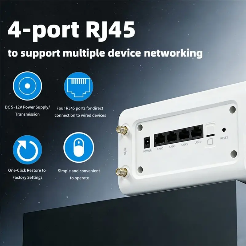 Efficient 4G LTE Router 150Mbps Wifi Router 2.4Ghz Wifi 6 UK Plug