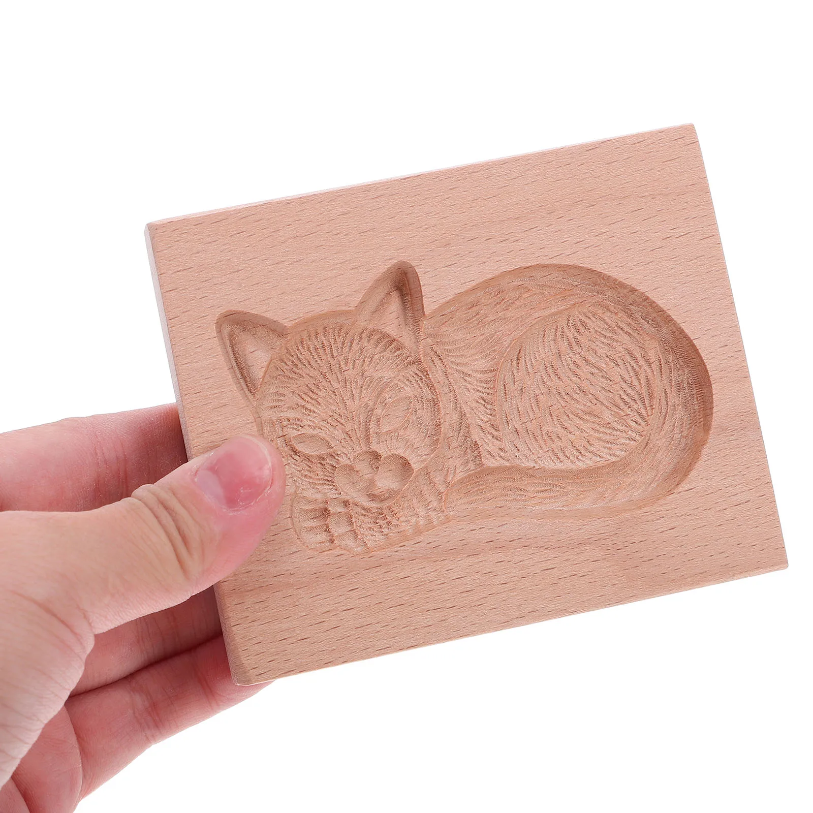 

2 Pcs Wooden Cookie Cutter 3d Mold Biscuit Cutters Baking for Bakery Butter Press Supplies