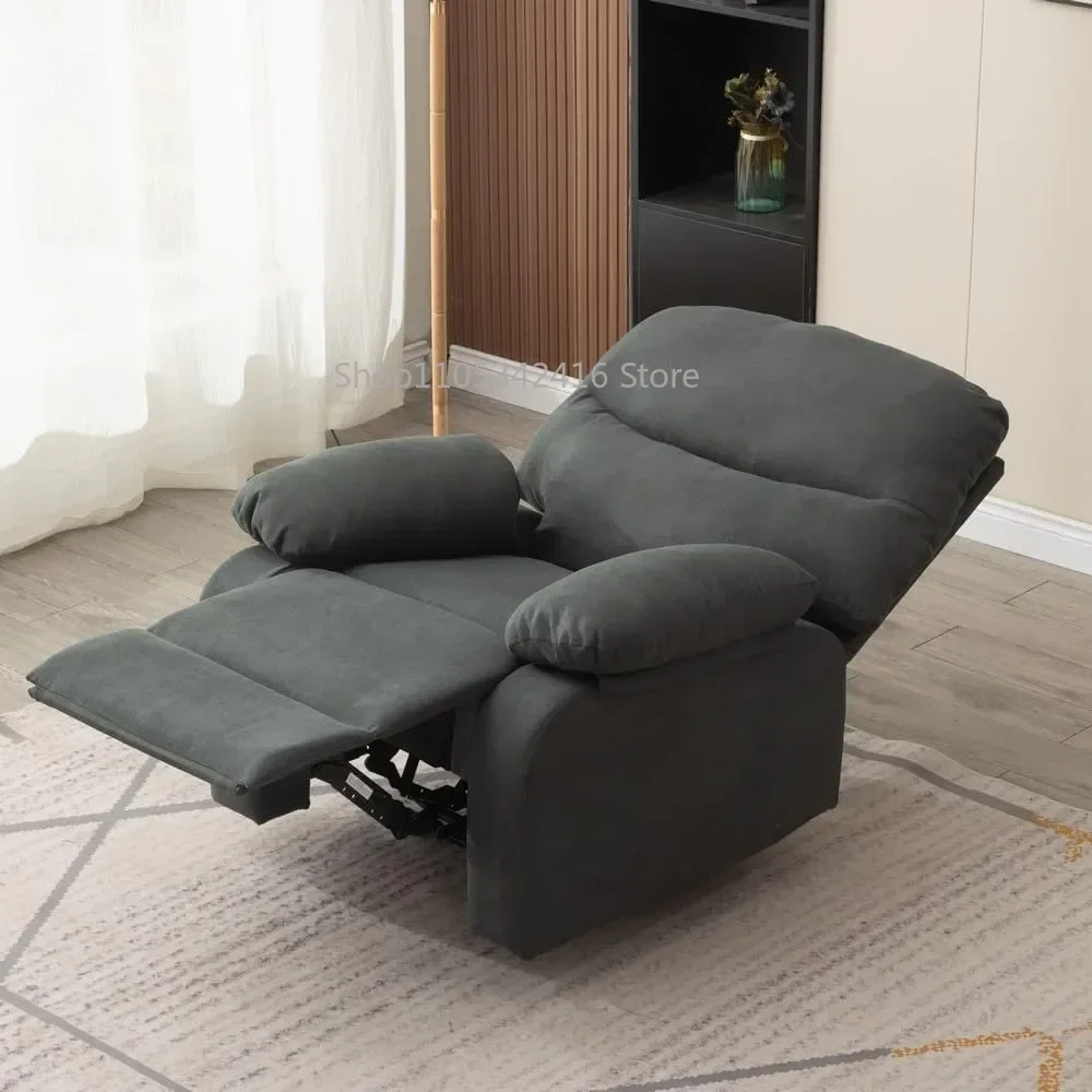 Upholstered Single Recliner Chair, Reclining Sofa for Home Theater Seating Living Room Lounge Chaise