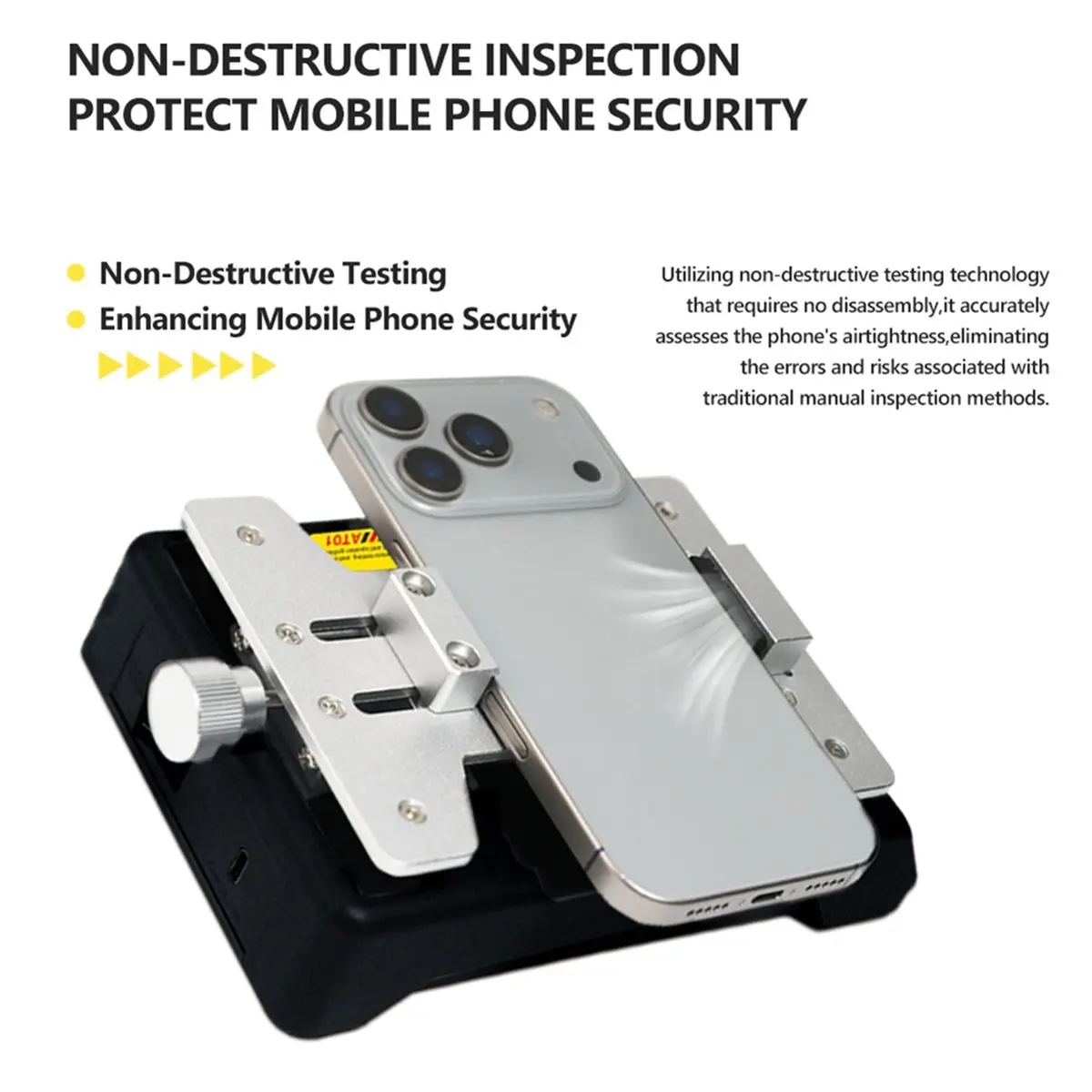 HAPPY EVER Mobile Phone Air Tightness Tester for Mobile Phone Repair Non-Disassembly One-Click Air Tightness Testing Tool