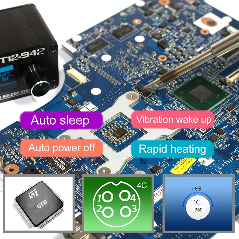 Imagem -05 - Estação de Solda Digital Mini Oled T12-942 T12-907 Handle Mais T12-k Dica