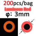 200pcs 3mm Red