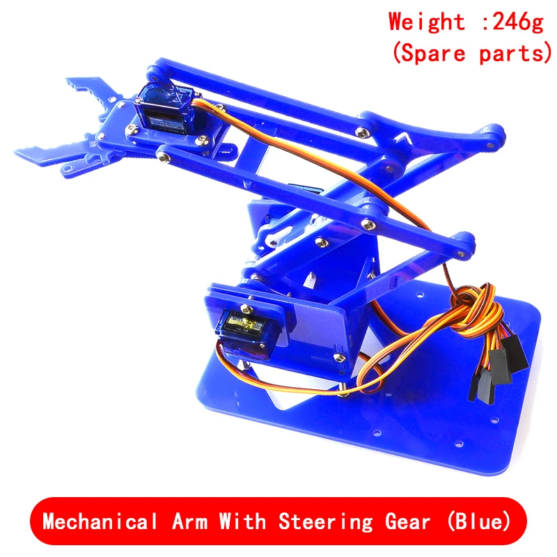 SG90 MG90S 4 DOF demontaż akrylowe ramię mechaniczne manipulatora robota pazur dla Arduino UNO Maker nauka zestaw do samodzielnego montażu ramię