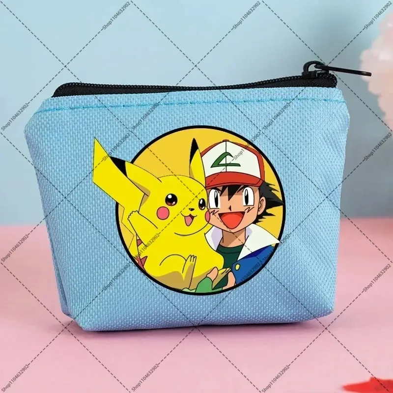 Pikachu Coin Purse Pokemon Mini Bags Cute Anime Wallet Square Key Card Bag Women Men Storage Pocket Pack Card Holder Party Gift - view 3